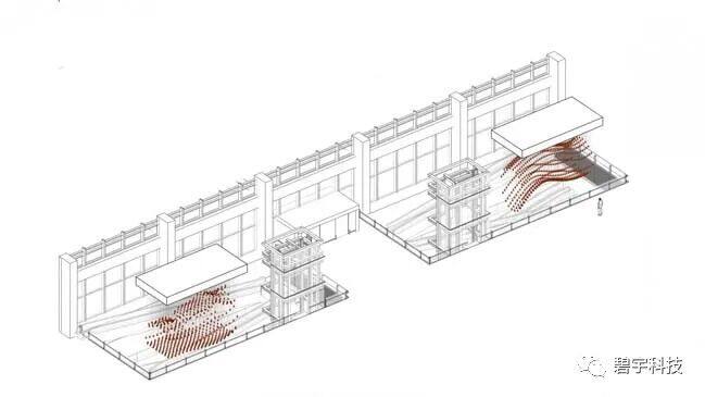 水滴与钢丝、电机系统示意氛围